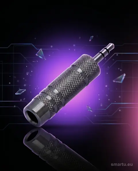 Przejście Jack 3,5 na 6,3 stereo metal, adapter gniazdo wtyk Przejście Jack 3,5 na 6,3 stereo metal, adapter gniazdo wtyk