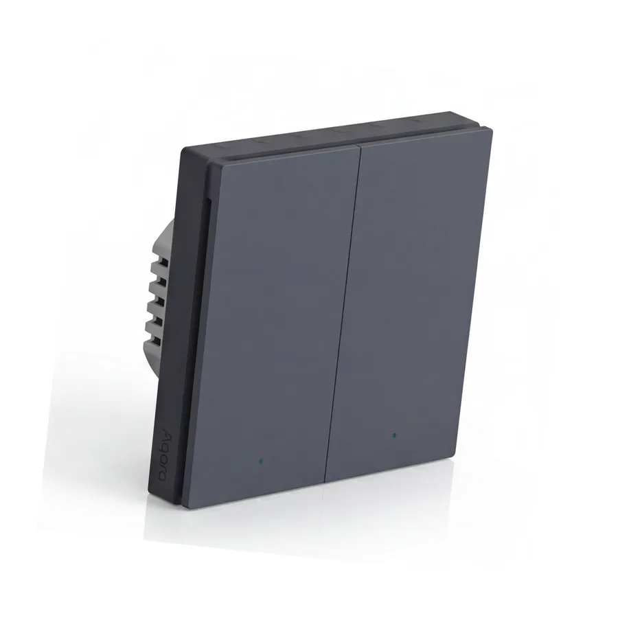 Aqara Smart Wall Switch H1 Szary podwójny bez przewodu neutralnego Aqara Smart Wall Switch H1 Szary podwójny bez przewodu neutralnego