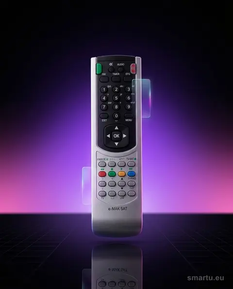 Pilot uniwersalny e-MAK SAT programowalny dekodery satelitarne Polsat Cyfra+ - zdjęcie główne | smartu.eu Pilot uniwersalny e-MAK SAT programowalny dekodery satelitarne Polsat Cyfra+ - zdjęcie główne | smartu.eu