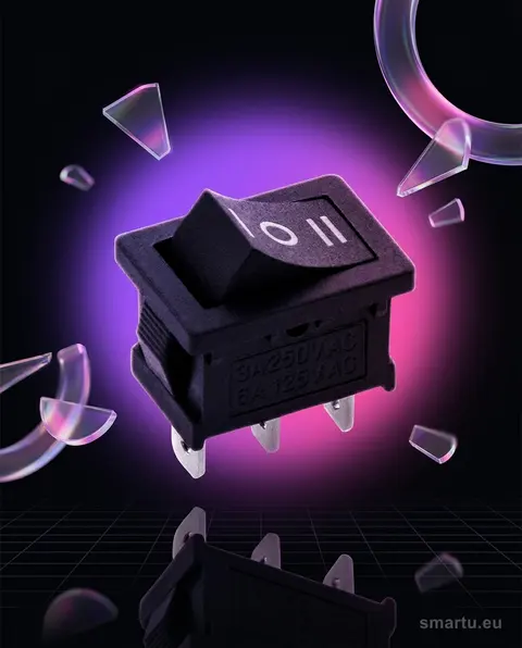Przełącznik MK1012C 3-pozycyjny kołyskowy 3A 250V Przełącznik MK1012C 3-pozycyjny kołyskowy 3A 250V