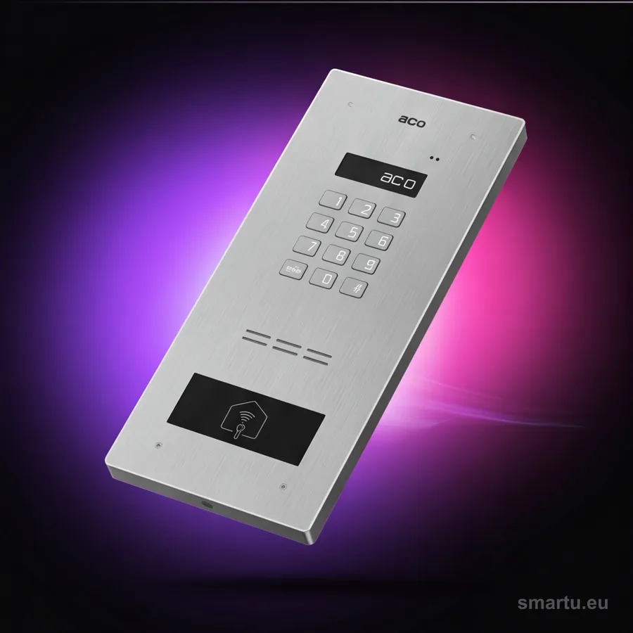Panel domofonowy ACO INSPIRO 2+ G2 w obudowie ze stali nierdzewnej z klawiaturą i wyświetlaczem LCD Panel domofonowy ACO INSPIRO 2+ G2 w obudowie ze stali nierdzewnej z klawiaturą i wyświetlaczem LCD