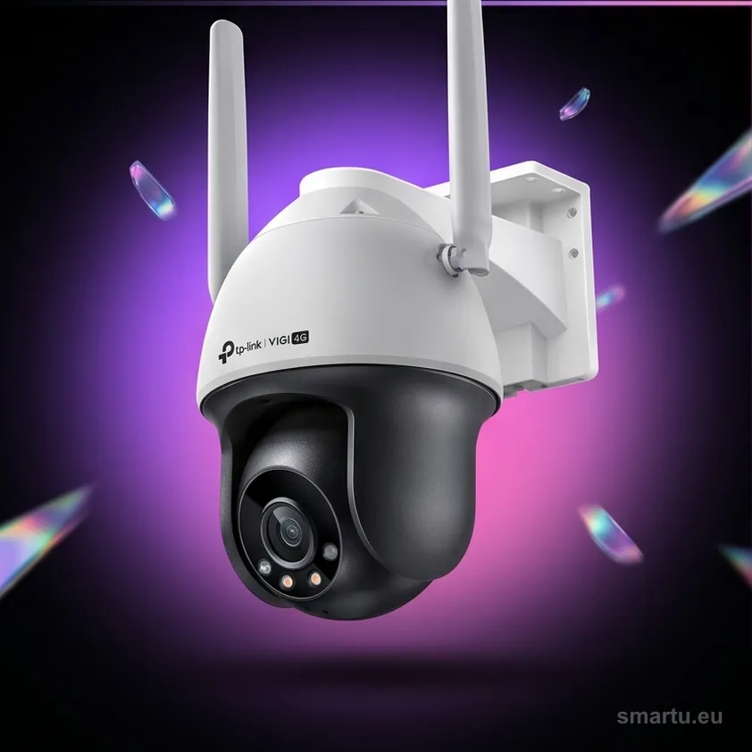 TP-Link VIGI C540-4G kamera 4G LTE 4MP PTZ zewnętrzna widok z przodu TP-Link VIGI C540-4G kamera 4G LTE 4MP PTZ zewnętrzna widok z przodu
