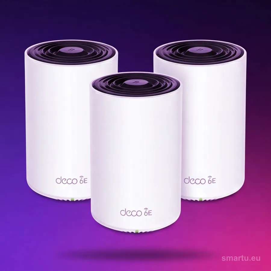 TP-Link Deco XE75 3-pack WiFi 6E Mesh AXE5400 Tri-Band 6 GHz zasięg 670m2 port 2.5G TP-Link Deco XE75 3-pack WiFi 6E Mesh AXE5400 Tri-Band 6 GHz zasięg 670m2 port 2.5G