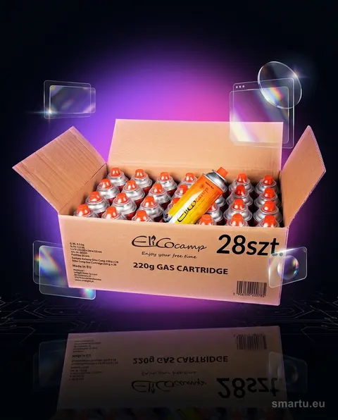 Gaz uniwersalny ELICOCAMP 220G kartusz 393ml do kuchenek kempingowych izobutan Gaz uniwersalny ELICOCAMP 220G kartusz 393ml do kuchenek kempingowych izobutan