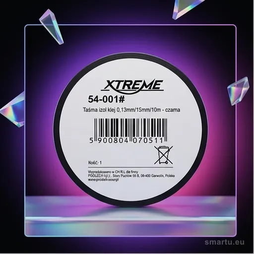Taśma izolacyjna klejąca XTREME PVC 0,13mm/15mm/10m czarna – do izolacji elektrycznej i wiązkowania kabli Taśma izolacyjna klejąca XTREME PVC 0,13mm/15mm/10m czarna – do izolacji elektrycznej i wiązkowania kabli