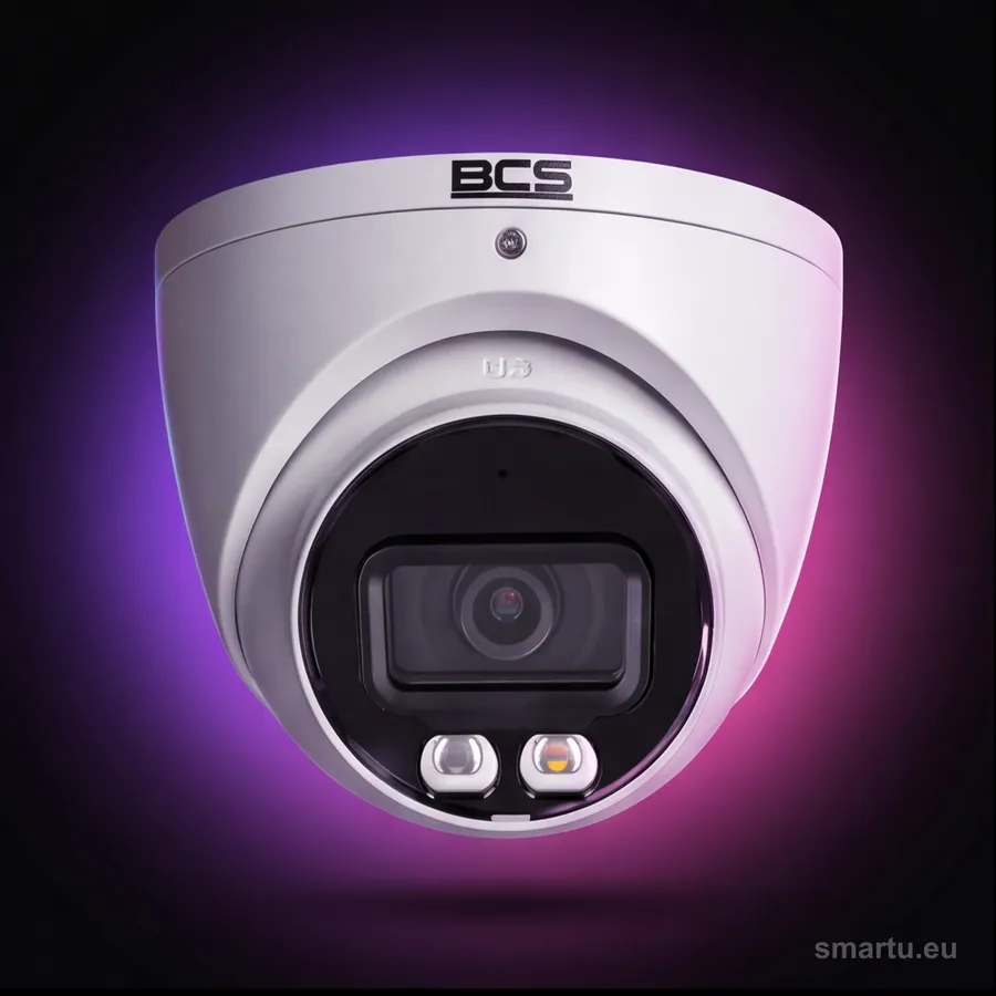 Kamera kopułkowa BCS Line BCS-L-EIP14FCR3L3-Ai1 NightColor LED 30m widok frontu Kamera kopułkowa BCS Line BCS-L-EIP14FCR3L3-Ai1 NightColor LED 30m widok frontu