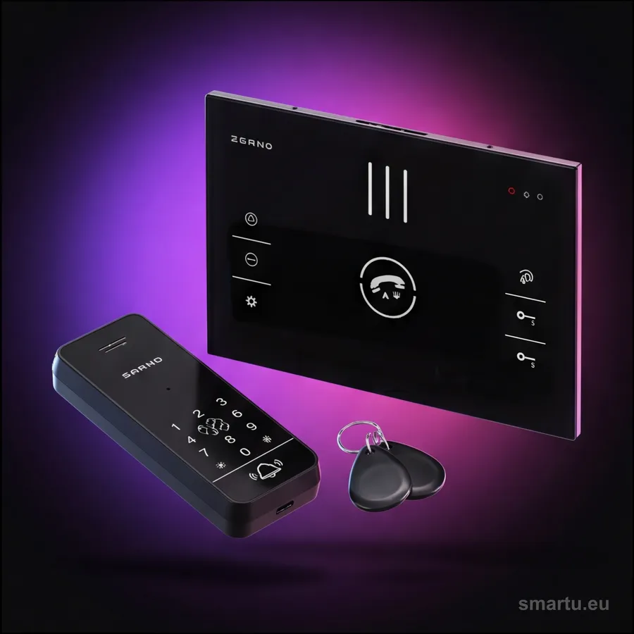 Zestaw domofonowy ORNO OR-DOM-BA-933/B SANDI, jednorodzinny, czytnik RFID i szyfrator, 2-żyłowy, IP65