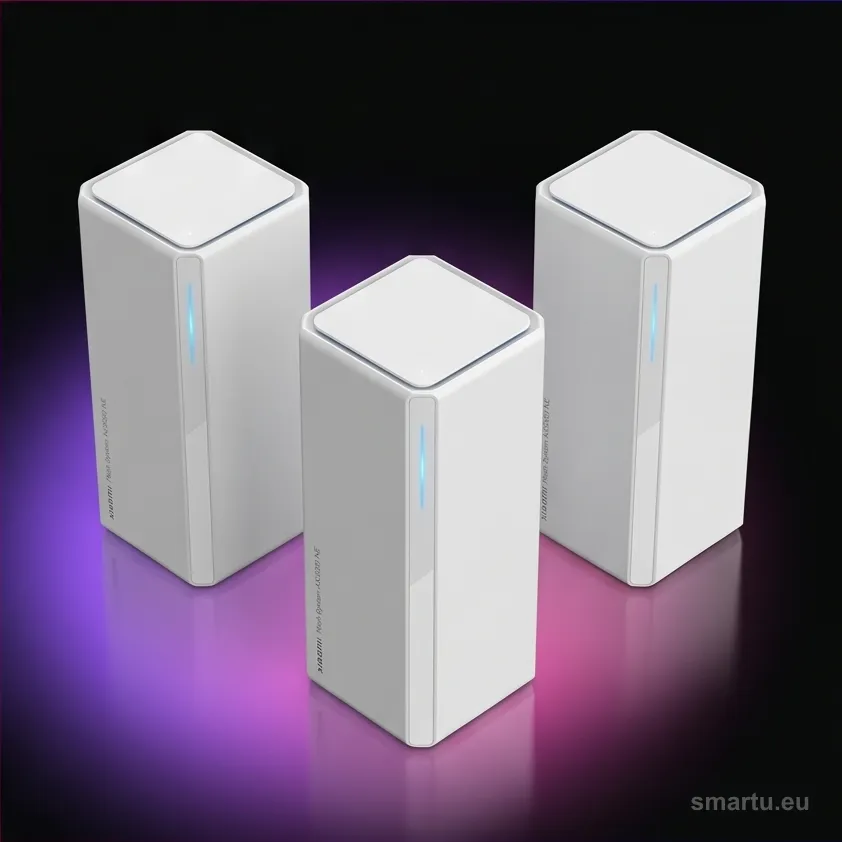 Xiaomi Mesh System AX3000 NE 3-pack, WiFi 6 do 3000 Mbps, zasięg 600 m2, 200+ urządzeń Xiaomi Mesh System AX3000 NE 3-pack, WiFi 6 do 3000 Mbps, zasięg 600 m2, 200+ urządzeń