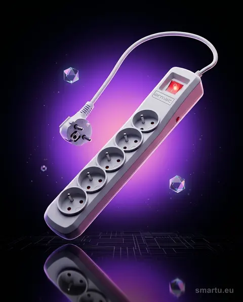 Filtr sieciowy ARC-5 1,5m 5 gniazd ochrona przeciwzwarciowa szary - zdjęcie główne | smartu.eu Filtr sieciowy ARC-5 1,5m 5 gniazd ochrona przeciwzwarciowa szary - zdjęcie główne | smartu.eu