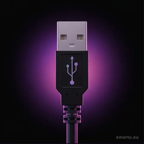 Kabel USB-A, USB-A Smart.eu, 3m, czarny, Wysokiej jakości przyłącze do synchronizacji i zasilania Kabel USB-A, USB-A Smart.eu, 3m, czarny, Wysokiej jakości przyłącze do synchronizacji i zasilania