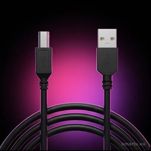 Kabel USB A-B 1,5m do drukarki, skanera, urządzeń peryferyjnych, stabilne połączenie Kabel USB A-B 1,5m do drukarki, skanera, urządzeń peryferyjnych, stabilne połączenie