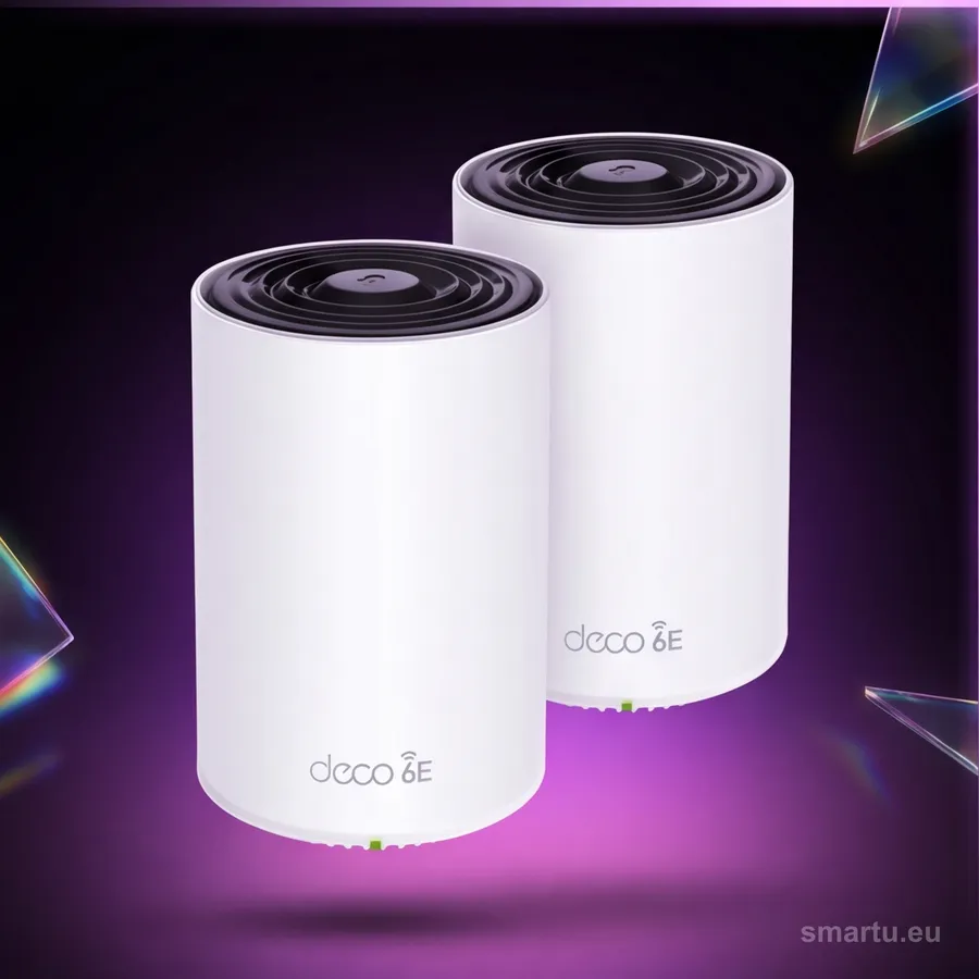 TP-Link Deco XE75 Pro 2-pack WiFi 6E AXE5400 Tri-Band Mesh 2.5G port zasięg 511m2 TP-Link Deco XE75 Pro 2-pack WiFi 6E AXE5400 Tri-Band Mesh 2.5G port zasięg 511m2