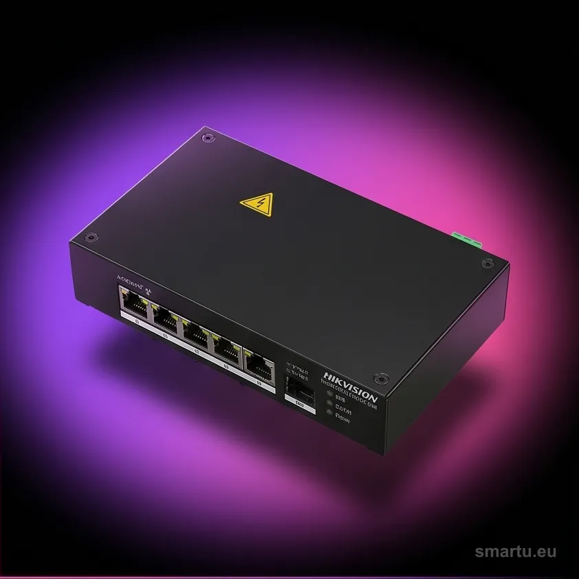 Switch PoE Hikvision DS-3T0306HP/HS 4-port + Gigabit + SFP Hi-PoE niezarządzalny zasięg 300m Switch PoE Hikvision DS-3T0306HP/HS 4-port + Gigabit + SFP Hi-PoE niezarządzalny zasięg 300m