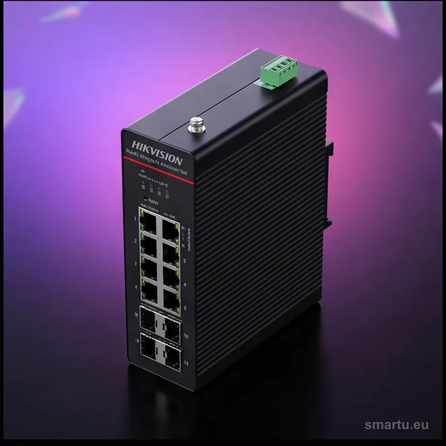Hikvision DS-3T1512HP-SI switch przemysłowy PoE 8 portów Gigabit Hi-PoE 90 W SFP zarządzalny CCTV Hikvision DS-3T1512HP-SI switch przemysłowy PoE 8 portów Gigabit Hi-PoE 90 W SFP zarządzalny CCTV