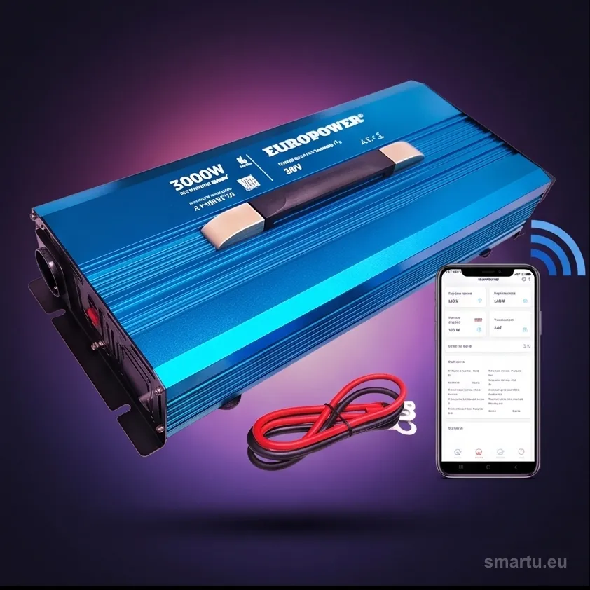 Europower INV/24/3000/PS/SF/B przetwornica 24V 3000W czysty sinus 6000W peak Bluetooth inwerter Europower INV/24/3000/PS/SF/B przetwornica 24V 3000W czysty sinus 6000W peak Bluetooth inwerter