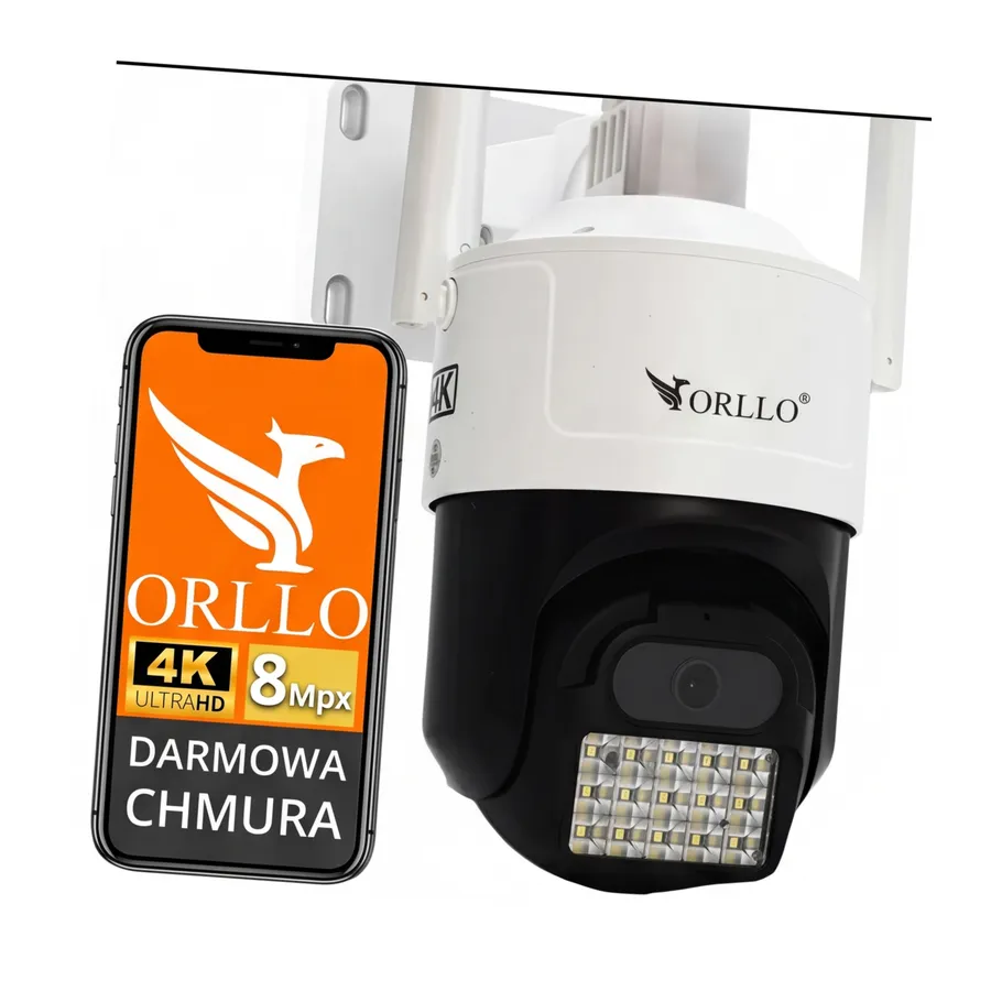 Kamera IP ORLLO Z17 Ultra 4K zewnętrzna obrotowa GSM na kartę SIM 8MPx Kamera IP ORLLO Z17 Ultra 4K zewnętrzna obrotowa GSM na kartę SIM 8MPx