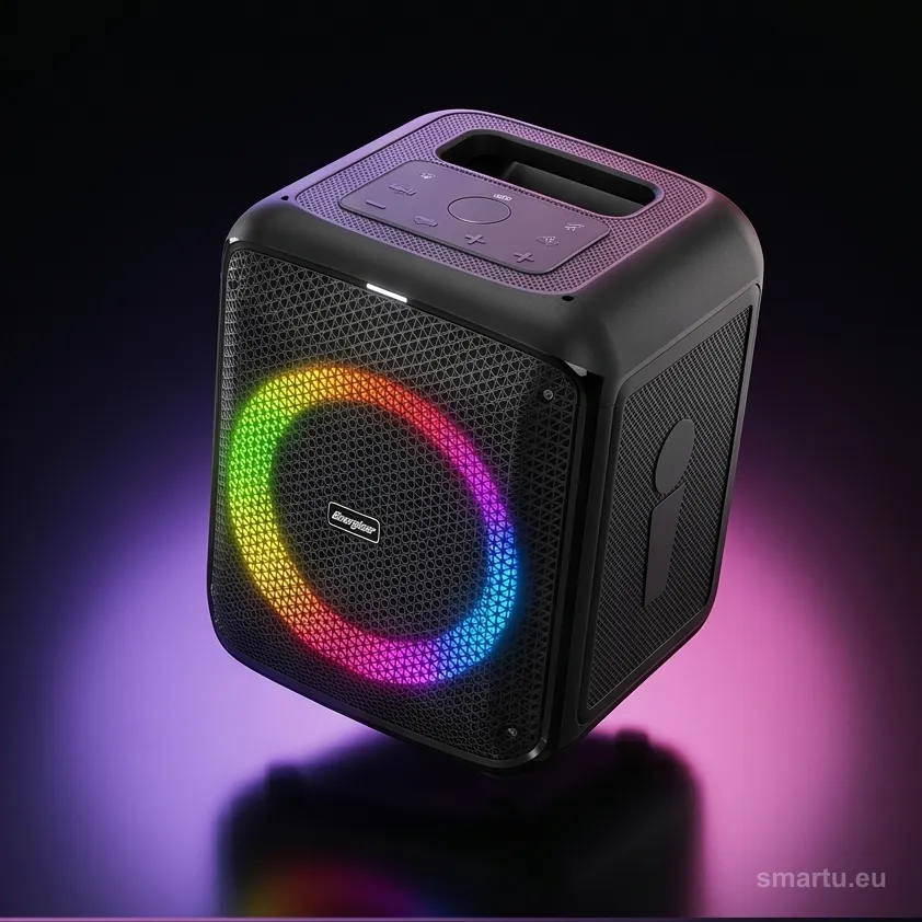 Głośnik Bluetooth Energizer walizka, FM USB MP3, podświetlenie RGB, akumulator 6000 mAh Głośnik Bluetooth Energizer walizka, FM USB MP3, podświetlenie RGB, akumulator 6000 mAh