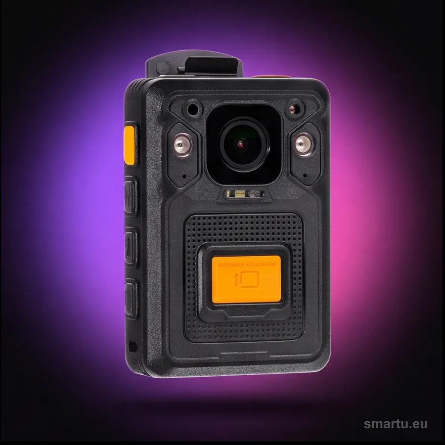 Kamera nasobna DMT22 32GB bodycam 4MP H.265 stabilizacja EIS GPS IP67 14h LCD ochrona policja