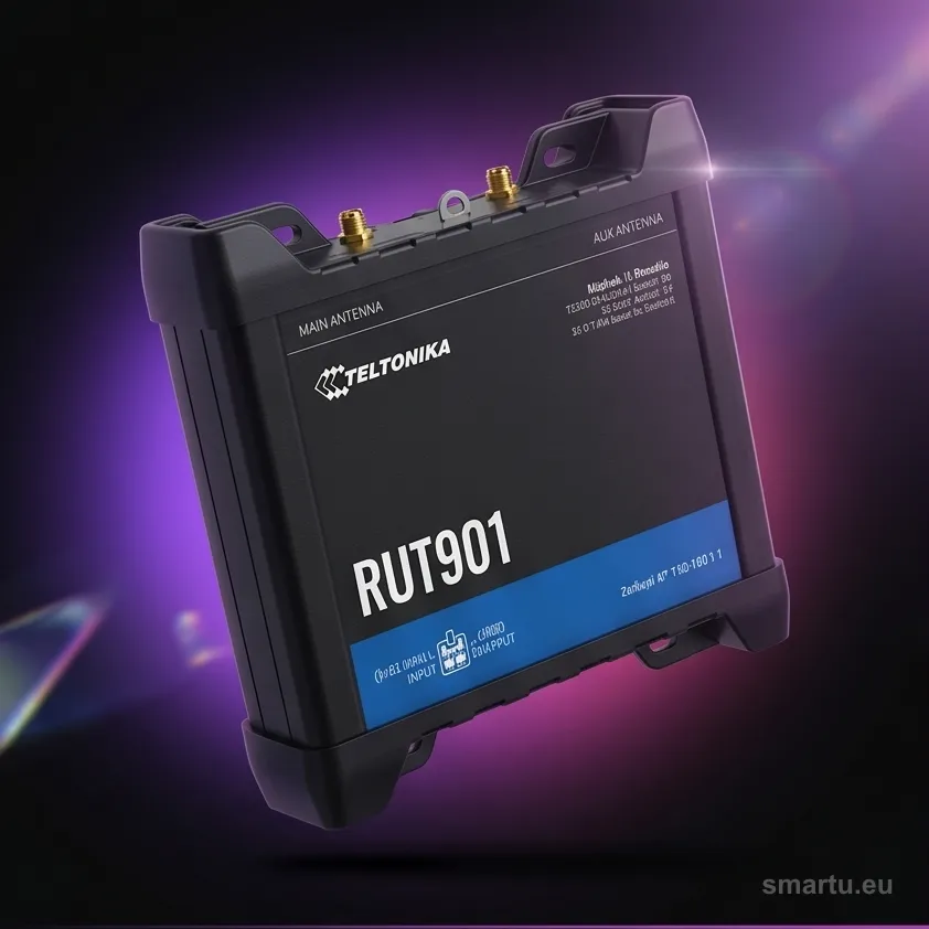 Teltonika RUT901 router przemysłowy 4G LTE Cat.4 Dual SIM WiFi DIN montaż szyna Teltonika RUT901 router przemysłowy 4G LTE Cat.4 Dual SIM WiFi DIN montaż szyna
