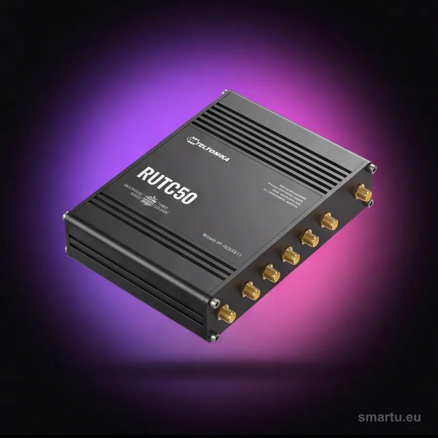 Teltonika RUTC50 router przemysłowy 5G Wi-Fi 6 2xSIM dual-band MU-MIMO 3.4 Gbps GNSS Teltonika RUTC50 router przemysłowy 5G Wi-Fi 6 2xSIM dual-band MU-MIMO 3.4 Gbps GNSS