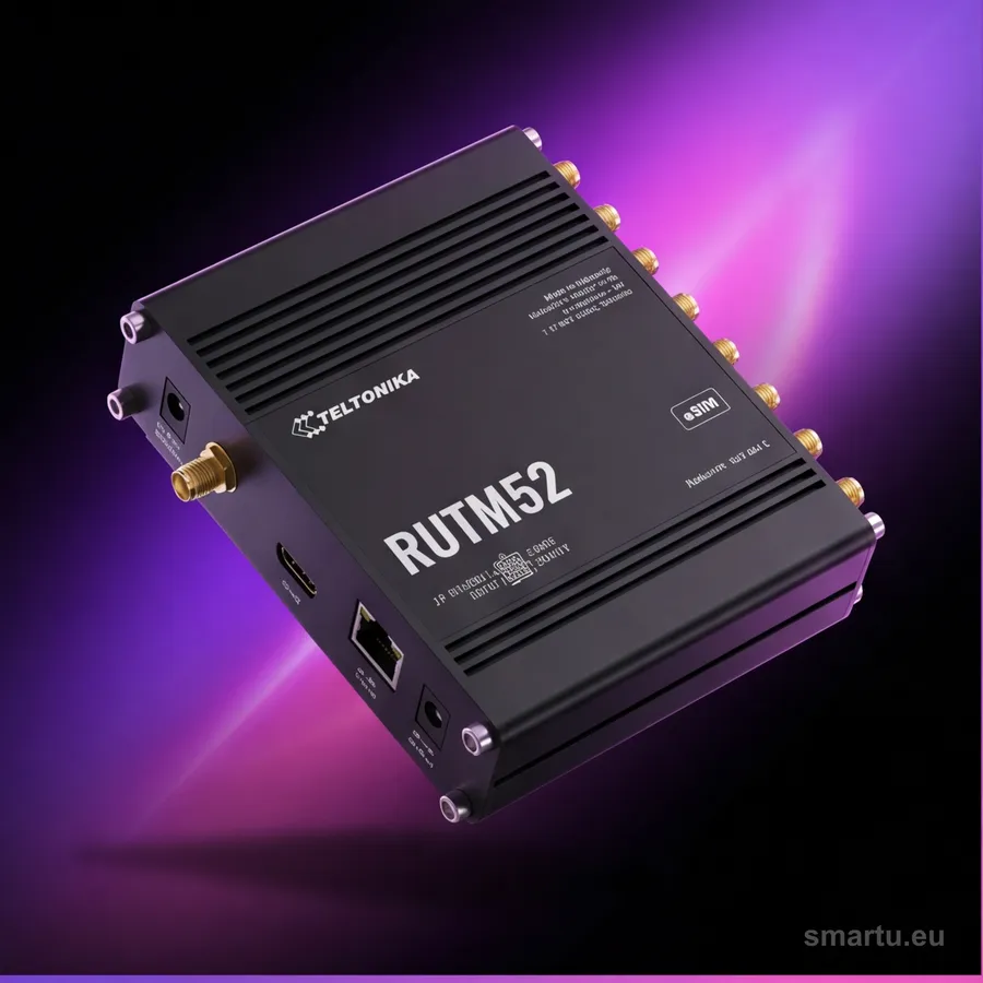 Teltonika RUTM52 router przemysłowy 5G dual modem eSIM LTE Cat20 Gigabit Ethernet Teltonika RUTM52 router przemysłowy 5G dual modem eSIM LTE Cat20 Gigabit Ethernet