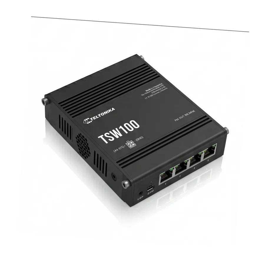 Teltonika TSW100 switch przemysłowy PoE (TSW100010000) Teltonika TSW100 switch przemysłowy PoE (TSW100010000)