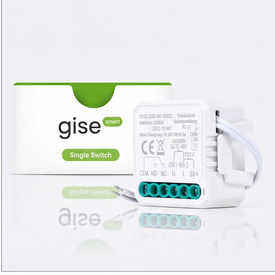 GISE Smart Pojedynczy moduł przekaźnikowy bezpotencjałowy niskonapięciowy WiFi | Tuya | GSS-WF-DRDC GISE Smart Pojedynczy moduł przekaźnikowy bezpotencjałowy niskonapięciowy WiFi | Tuya | GSS-WF-DRDC
