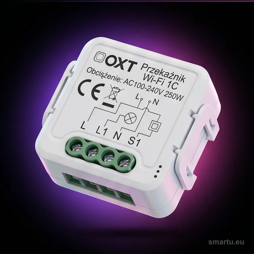 Moduł OXT mini przekaźnik 1 obwód WiFi TUYA T221 Moduł OXT mini przekaźnik 1 obwód WiFi TUYA T221