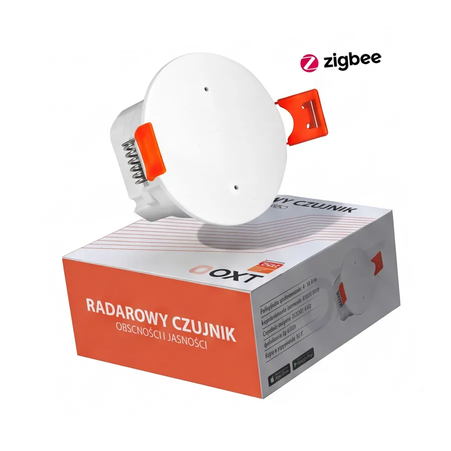 OXT Czujnik radar obecności jasności 230V ZigBee TUYA T160 OXT Czujnik radar obecności jasności 230V ZigBee TUYA T160
