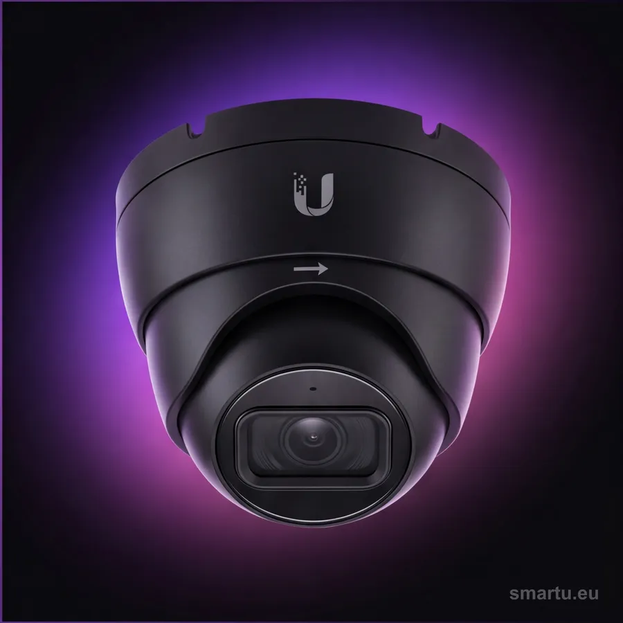 Kamera Ubiquiti G5 Turret Ultra zamontowana pod okapem domu Kamera Ubiquiti G5 Turret Ultra zamontowana pod okapem domu