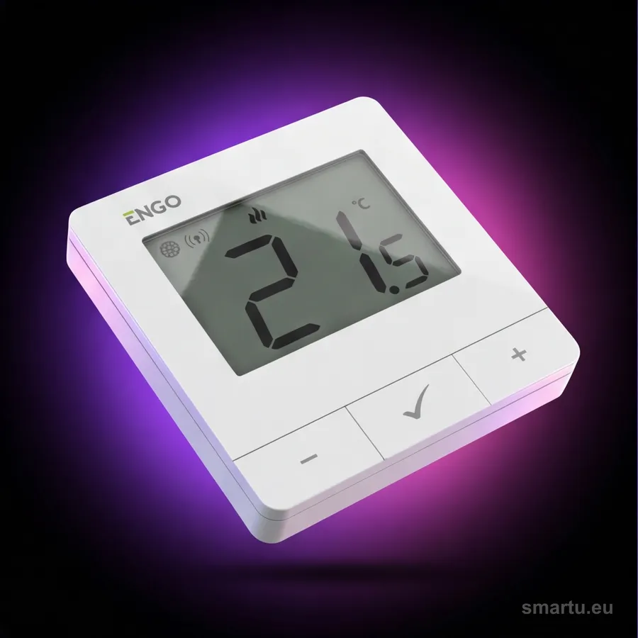 ENGO Controls E25-24W termostat internetowy WiFi/ZigBee natynkowy 24V, biały, sterowanie z aplikacji, ujęcie 1