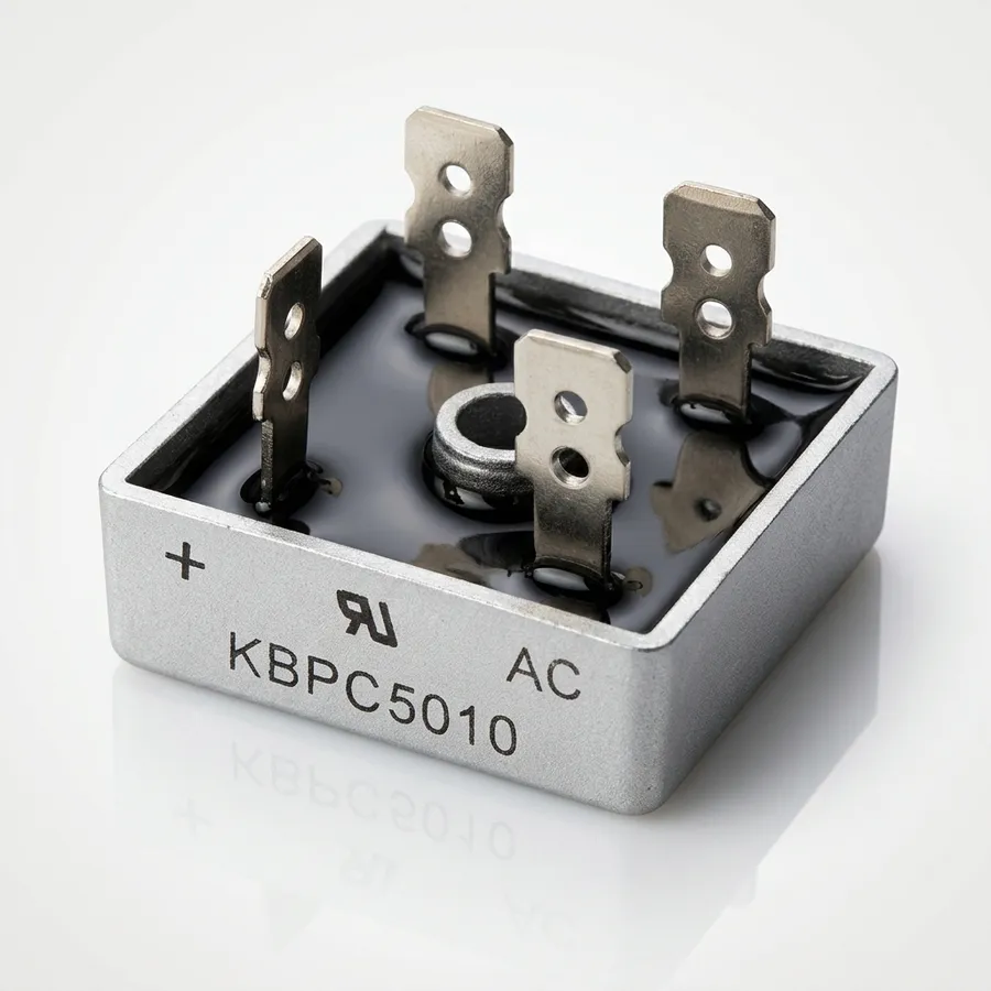 Mostek prostowniczy 50A/1000V KBPC5010, jednofazowy, do zasilaczy i układów energoelektronicznych Mostek prostowniczy 50A/1000V KBPC5010, jednofazowy, do zasilaczy i układów energoelektronicznych