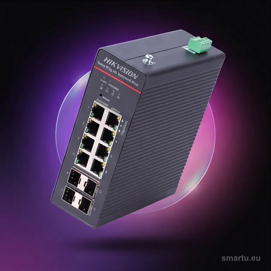 Switch Hikvision DS-3T1512HP-SI-8P4FKIT(75W) LinkVu Switch Hikvision DS-3T1512HP-SI-8P4FKIT(75W) LinkVu