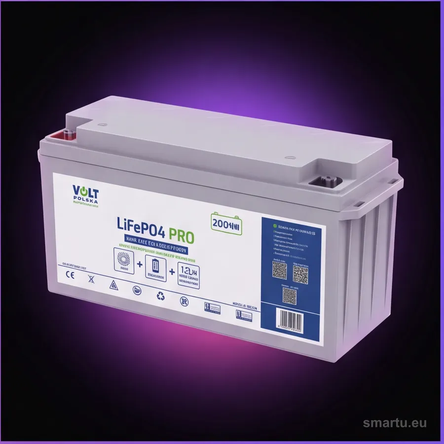 Volt Polska LiFePO4 12,8V 200Ah BMS 200A Bluetooth mata grzewcza akumulator litowy kamper Volt Polska LiFePO4 12,8V 200Ah BMS 200A Bluetooth mata grzewcza akumulator litowy kamper