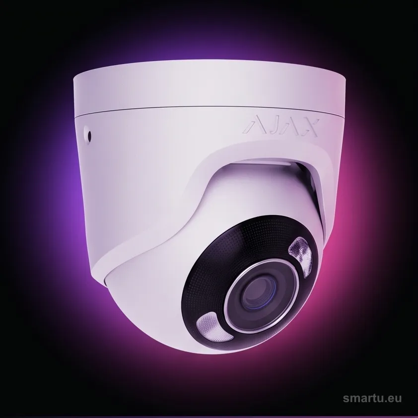 Ajax TurretCam 5 Mp 2.8 mm biała kamera IP PoE AI IR50 IP65 IK08 mikrofon microSD