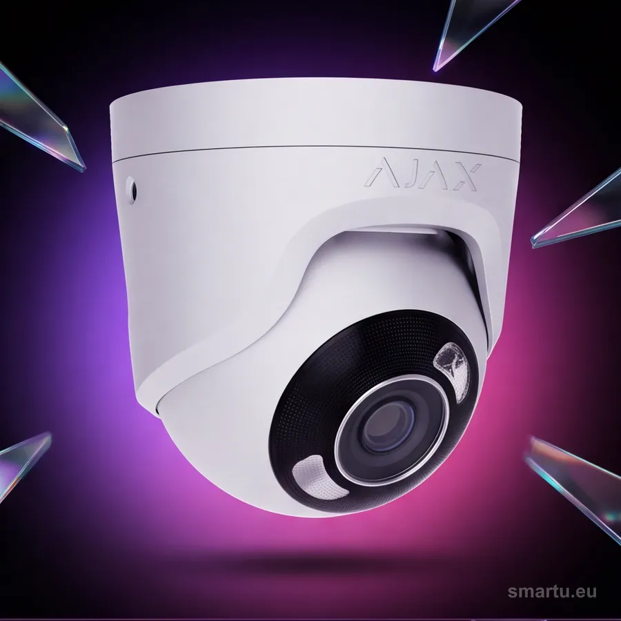 Ajax TurretCam 8Mp 4mm biała kamera IP metalowa kopułka 4K AI IR35m PoE+ mTLS outdoor Ajax TurretCam 8Mp 4mm biała kamera IP metalowa kopułka 4K AI IR35m PoE+ mTLS outdoor