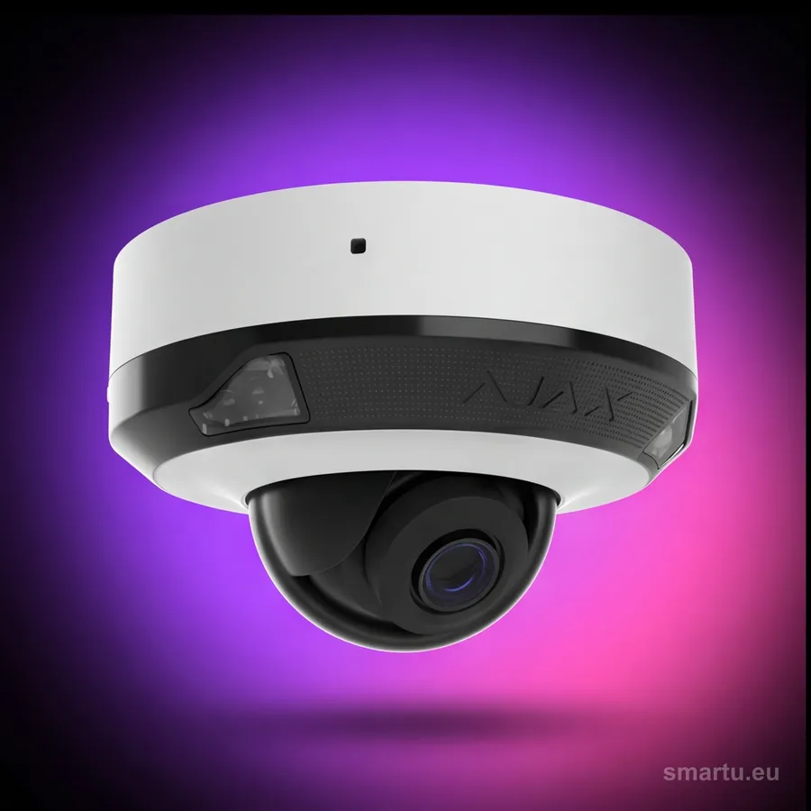 Ajax DomeCam Mini HL 8Mp 2,8mm biała kamera kopułkowa szklana sufitowa 4K Ajax DomeCam Mini HL 8Mp 2,8mm biała kamera kopułkowa szklana sufitowa 4K