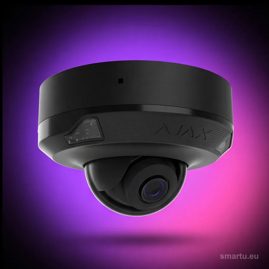 Ajax DomeCam Mini HL 8MP 4mm czarny kamera IP kopułkowa szklana monitoring sufitowy wnętrze Ajax DomeCam Mini HL 8MP 4mm czarny kamera IP kopułkowa szklana monitoring sufitowy wnętrze