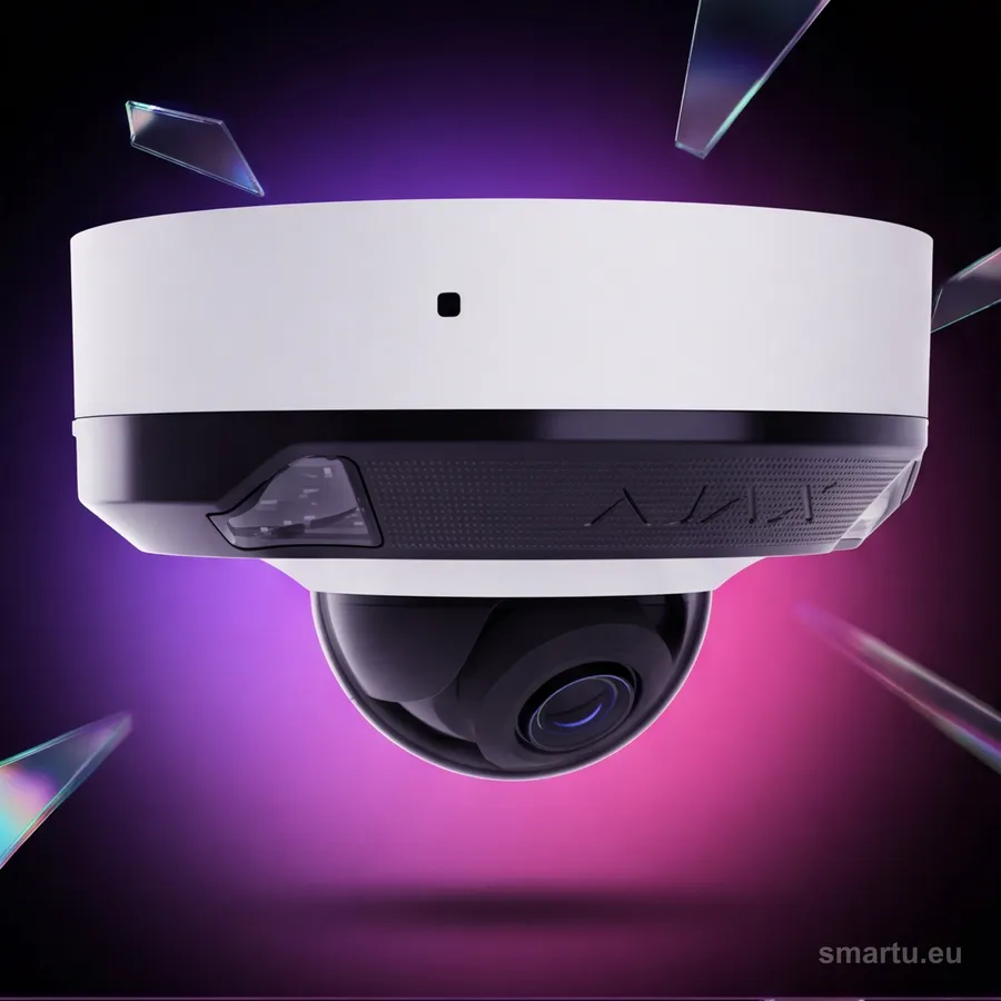 Ajax DomeCam Mini 8 Mpx 4mm biały kamera IP kopułkowa szklana widok z dołu sufit Ajax DomeCam Mini 8 Mpx 4mm biały kamera IP kopułkowa szklana widok z dołu sufit