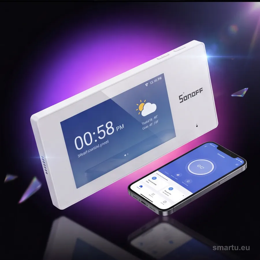Panel sterowania SONOFF NSPanel Pro 120 WiFi ZigBee Matter, ekran 3,95 cala, biały, ujęcie 1