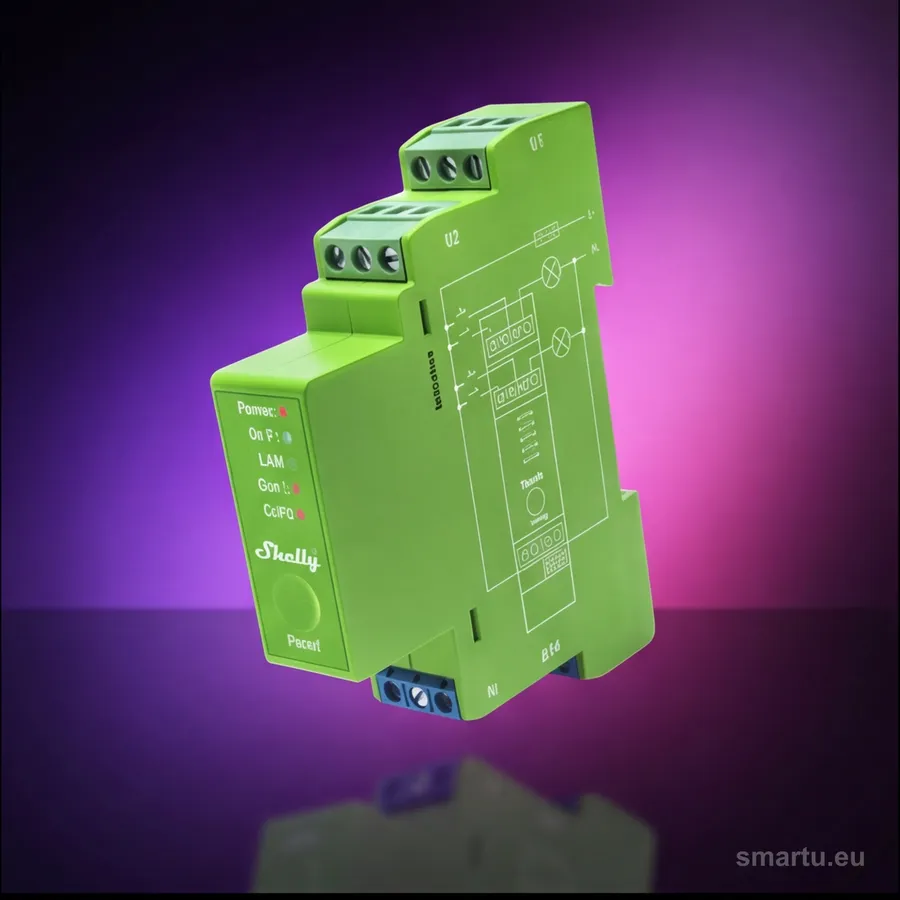 Shelly Pro Dimmer 2PM dwukanałowy ściemniacz WiFi na szynę DIN pomiar mocy sterowanie LED, ujęcie 1