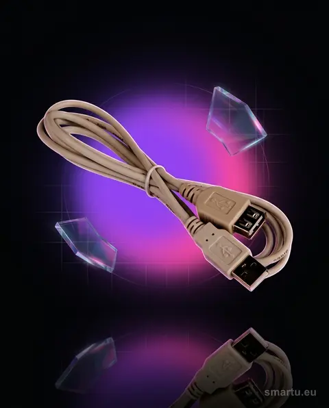 Przedłużacz USB-A M/F 1,5m, wtyk-gniazdo, do podłączenia urządzeń USB, smartu.eu Przedłużacz USB-A M/F 1,5m, wtyk-gniazdo, do podłączenia urządzeń USB, smartu.eu