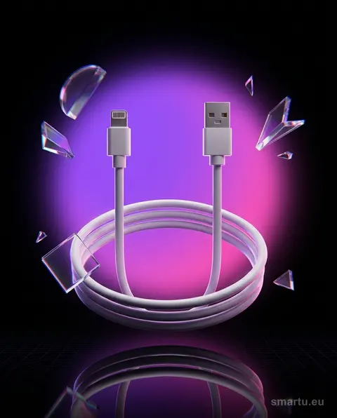 Kabel USB-A do Lightning iPhone/iPad/iPod 1,5m biały, szybkie ładowanie i transfer danych Kabel USB-A do Lightning iPhone/iPad/iPod 1,5m biały, szybkie ładowanie i transfer danych