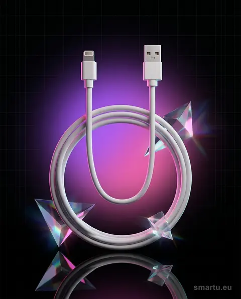Kabel USB-A do Lightning 1m biały do iPhone, iPad, iPod, szybkie ładowanie i transfer danych Kabel USB-A do Lightning 1m biały do iPhone, iPad, iPod, szybkie ładowanie i transfer danych