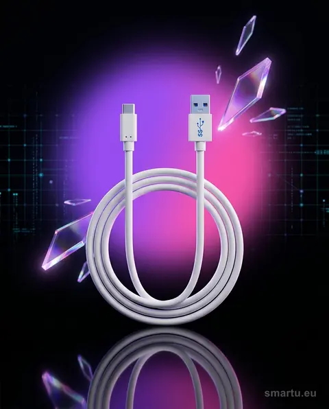 Kabel USB 3.0 A, USB-C 1m biały, do ładowania i synchronizacji smartfonów, tabletów i innych urządzeń mobilnych Kabel USB 3.0 A, USB-C 1m biały, do ładowania i synchronizacji smartfonów, tabletów i innych urządzeń mobilnych
