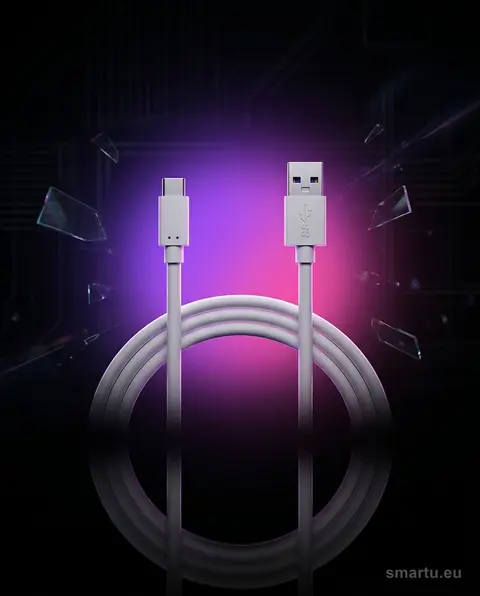 Kabel USB 3.0 A, USB-C 2m biały, szybkie ładowanie i transfer danych Kabel USB 3.0 A, USB-C 2m biały, szybkie ładowanie i transfer danych