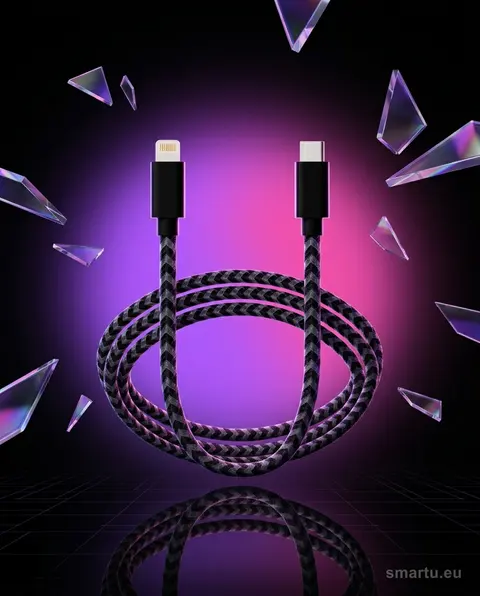 Kabel USB-C Lightning 1m plecionka 20W szybkie ładowanie iPhone iPad Kabel USB-C Lightning 1m plecionka 20W szybkie ładowanie iPhone iPad