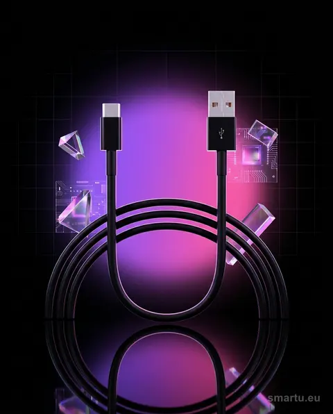 Kabel USB 2.0 A, USB-C 1,5m czarny do smartfonów, tabletów, laptopów, uniwersalne złącze USB-C Kabel USB 2.0 A, USB-C 1,5m czarny do smartfonów, tabletów, laptopów, uniwersalne złącze USB-C