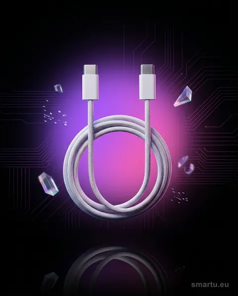 Kabel USB-C, USB-C 1m biały pleciony, szybkie ładowanie Power Delivery, transfer danych, kompatybilny z Apple Kabel USB-C, USB-C 1m biały pleciony, szybkie ładowanie Power Delivery, transfer danych, kompatybilny z Apple