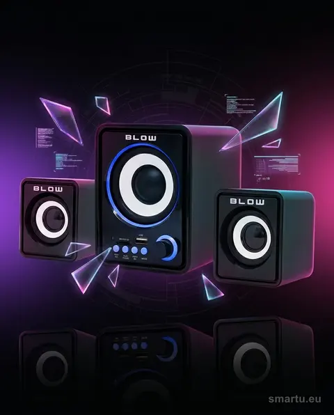 Głośniki komputerowe 2.1 MS-26 subwoofer LED USB 5V Głośniki komputerowe 2.1 MS-26 subwoofer LED USB 5V